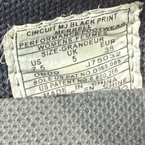 Merrell Circuit Mary Jane Shoes Womens 7.5 Black Suede Ortholite Sporty Comfort - Picture 12 of 13